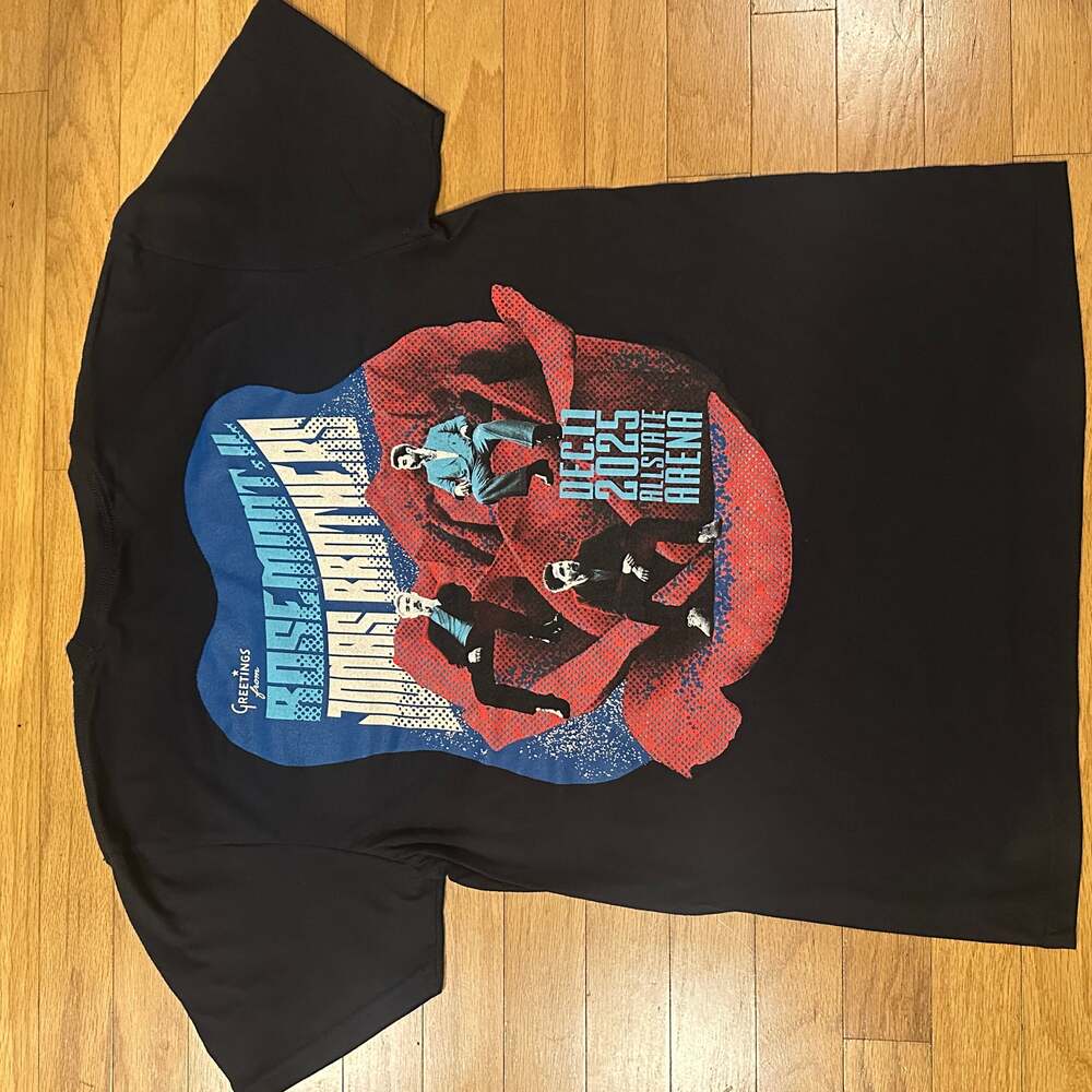 Jonas Brothers Rosemont 2025 Tour T-Shirt Greetings From Allstate Arena Medium